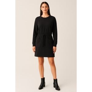 Maple& Cliff Black Sweastshirt Dress Long Sleeve with Pockets 2XL Original 158